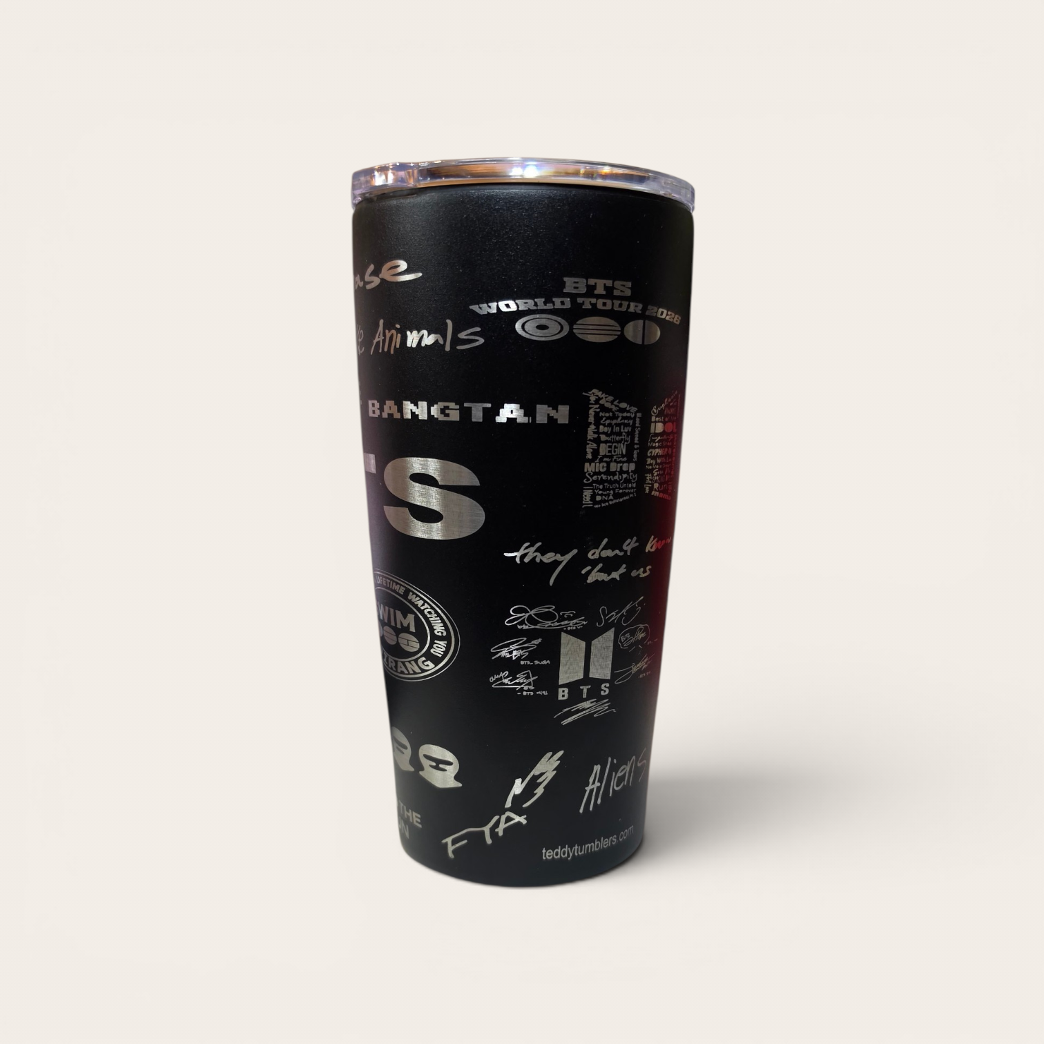 K-Pop Boy Band Engraved Tumbler 20oz