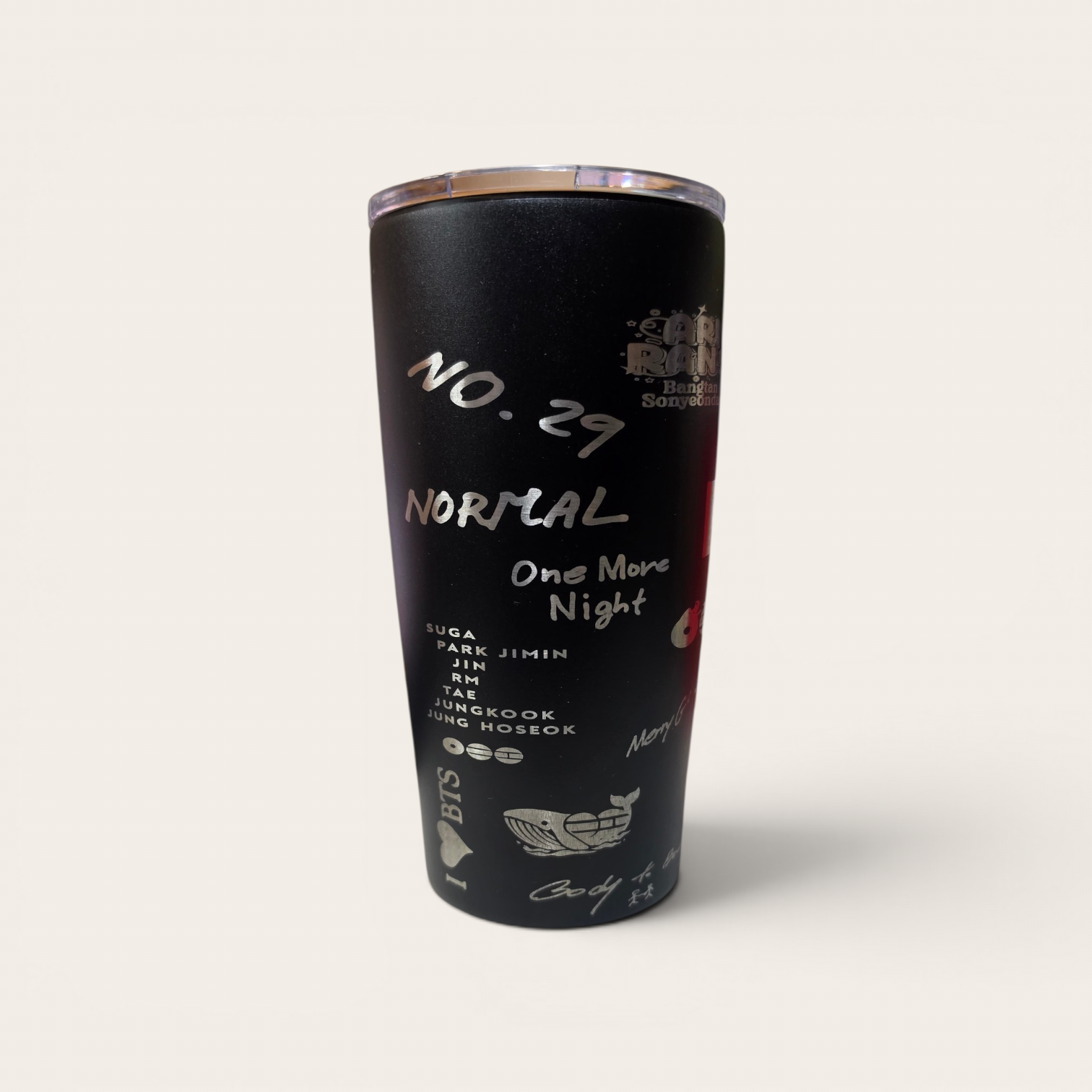 K-Pop Boy Band Engraved Tumbler 20oz