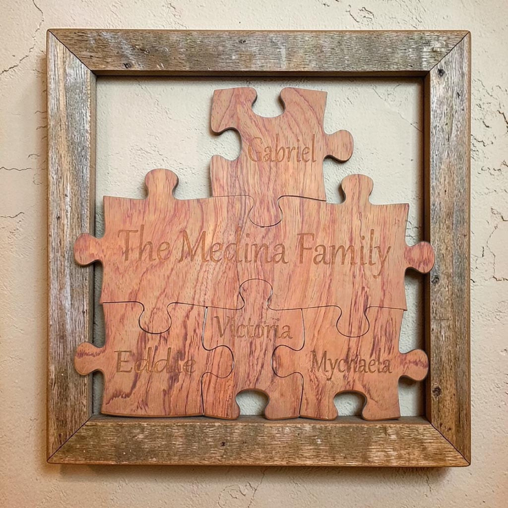 Wooden Family Name Puzzle (up to 5 names)