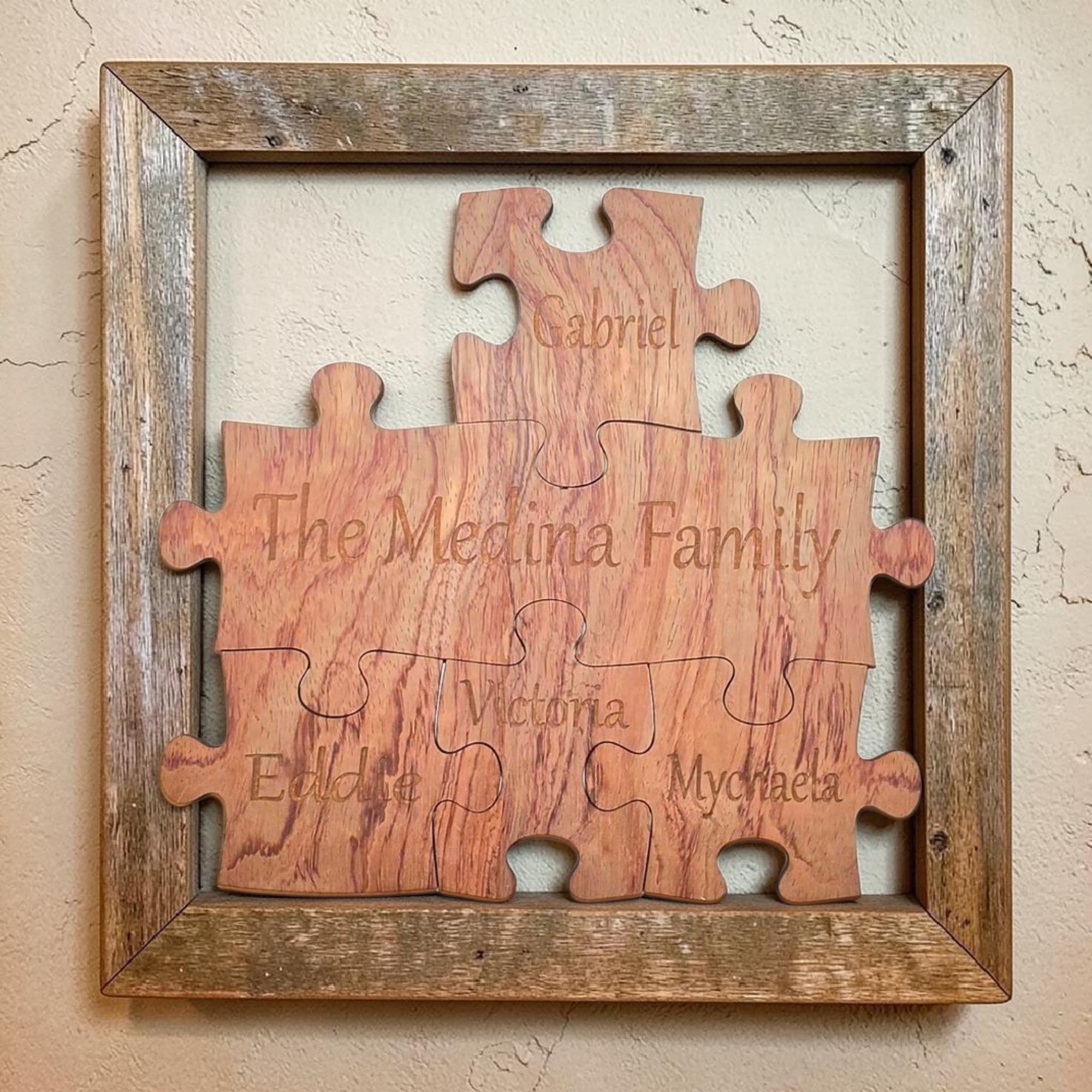 Wooden Family Name Puzzle (up to 5 names)