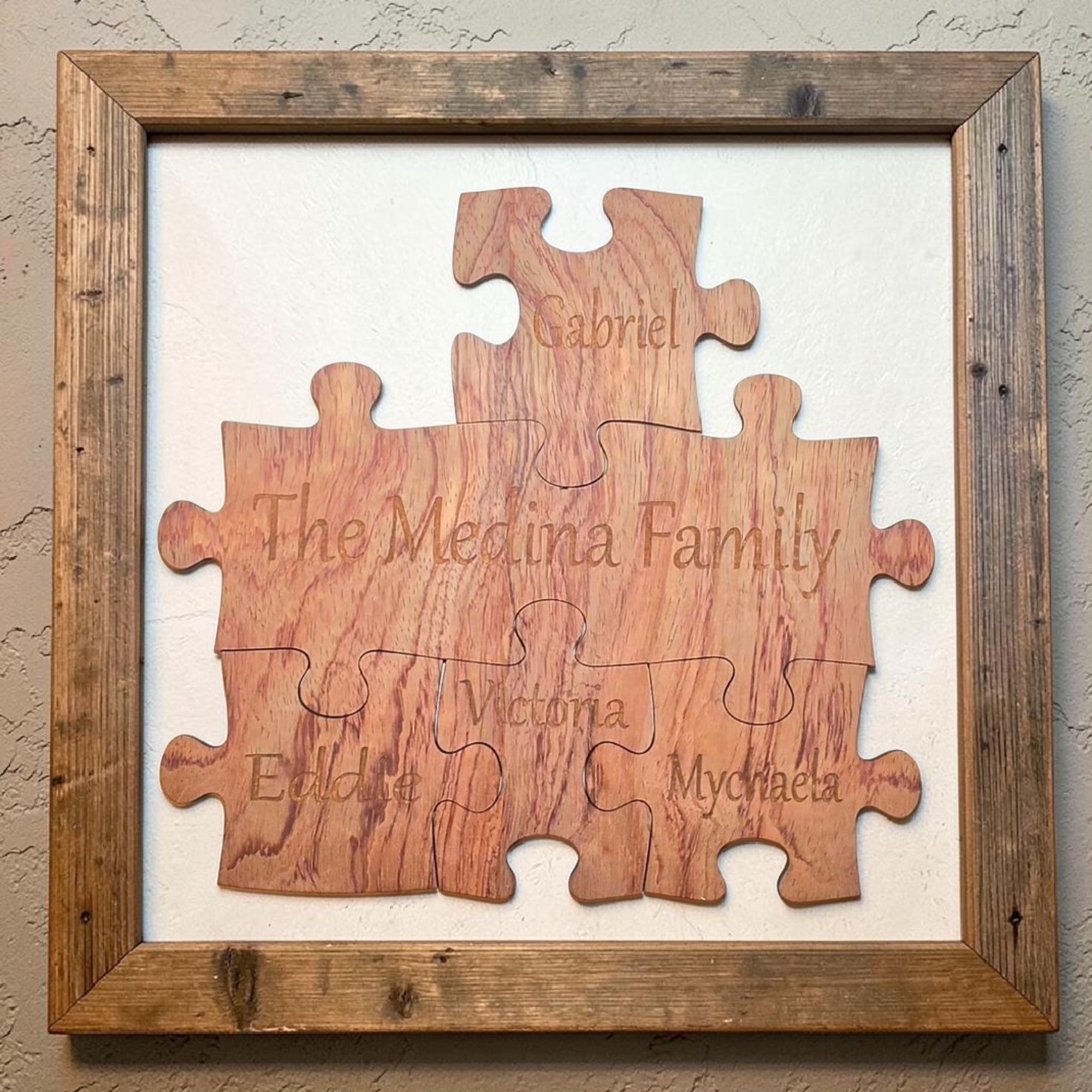 Wooden Family Name Puzzle (up to 5 names)