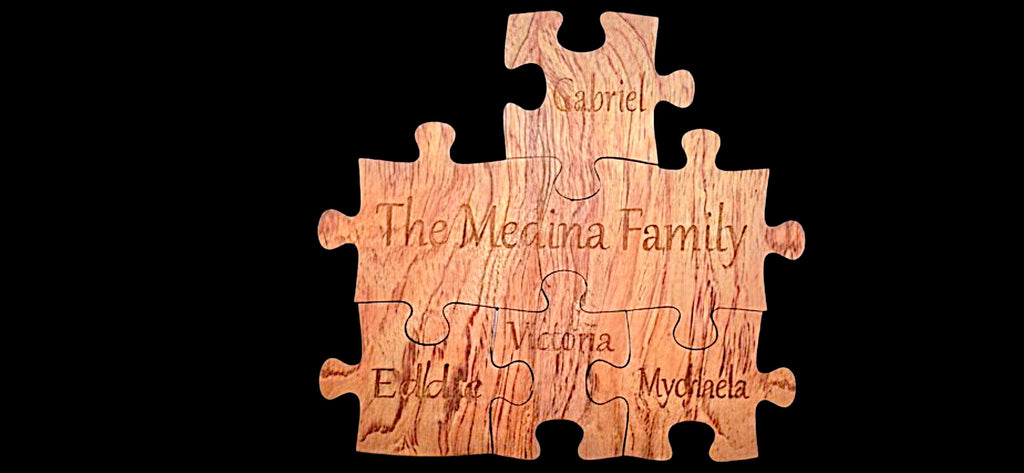 Wooden Family Name Puzzle (up to 5 names)