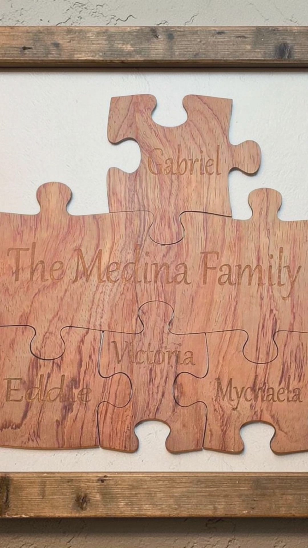 Wooden Family Name Puzzle (up to 5 names)